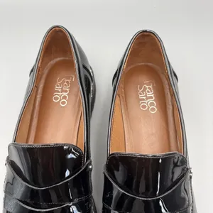Franko Sarto Cassandra Penny Loafers Size 10 Black Patent Vegan Leather Academia thumbnail 3