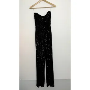 Nookie Black Sequin Flare Leg Jumpsuit One Piece Womens Size Small thumbnail 3
