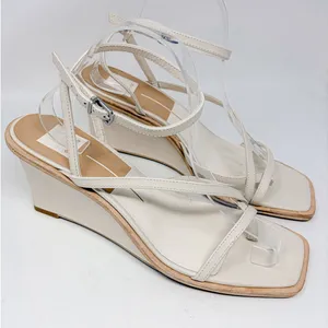 Dolce Vita Gemini Ivory Leather Strappy Wedge Heel Sandals NEW Size 10 MSRP $130 thumbnail 5