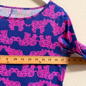 Lilly Pulitzer Marlowe "Pack Your Trunk" Mini Dress Medium Elephant Pima Cotton thumbnail 15