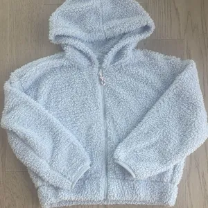 Lou & Grey Full Zip Sherpa Hoodie Sweatshirt Light Blue Medium thumbnail 2