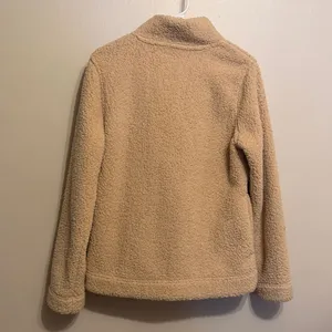 Tommy Hilfiger Beige Fleece Jacket Half Zip Soft Cozy Top thumbnail 6