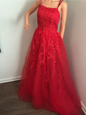 Wedding Dress VNAIX Red Lace Embroidered Tulle Ball Gown Size 6 thumbnail 5