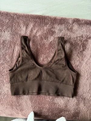 Aerie Bra Brown Ribbed Sports thumbnail 2