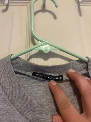 Brandy Melville Gray Crewneck Tee thumbnail 2
