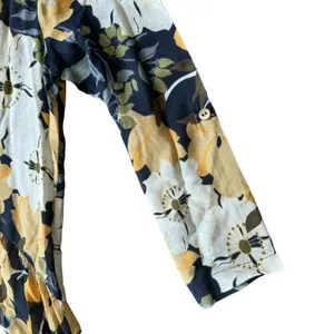 Anthropologie Floral Mini Dress Yellow Green thumbnail 8