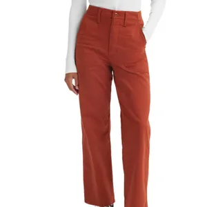 NWT LEVI'S Women's Surplus High Rise Straight-leg Pants In Burnt Henna SZ-31 thumbnail 2