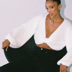 Princess Polly The Henrik Cropped Sweater Fuzzy Women’s 4 thumbnail 1