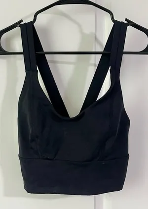 Nobull Black Unpadded Long Line Bra- Black in Size Small thumbnail 1