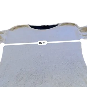Akira Black Label Sweater Womens Medium‎ Cream Black Reversible Knit Slouchy thumbnail 5