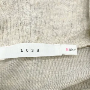 Lush Knit Top Sweater Womens Medium Turtleneck Oatmeal Minimalist Lagenlook Fall thumbnail 5