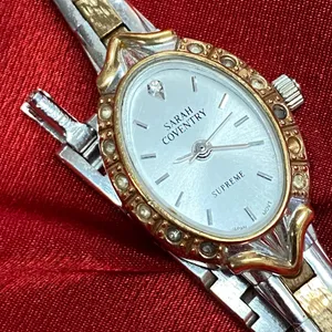 Sarah Coventry Gold Silver Tone Ladies Watch‎ for repair thumbnail 7