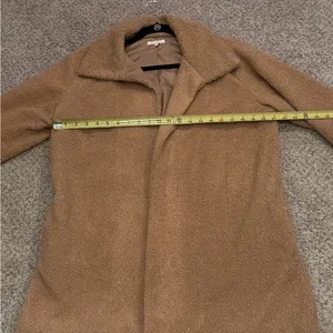 Kate & Sam Camel Brown Teddy CabinCore Coat Chic Cozy Faux Shearling Jacket L thumbnail 6