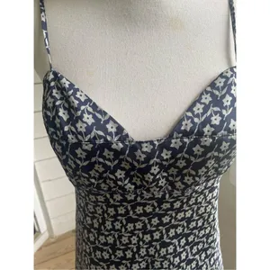 Free People Intimately Free On Our Radar Floral Satin Slip Dress Blue M thumbnail 12
