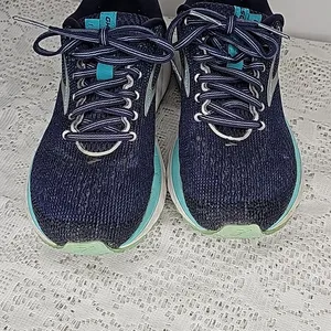 Brooks Ghost II blue lace up athletic running training gym walking shoes sz 7.5 thumbnail 4