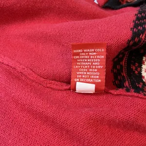 Target Vintage Zip Up‎ Red Ugly Christmas Shoes Bells Cardigan Sweater Size M thumbnail 4