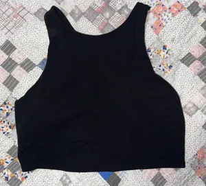 Athleta Black High-Neck Crop Sports Bra thumbnail 1