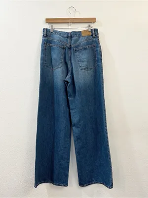 Madewell Superwide Leg Jeans High Rise Blue Denim Size 28 thumbnail 8