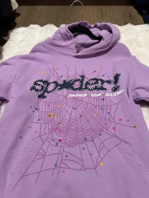 Sp5der Hoodie Purple Size M thumbnail 2