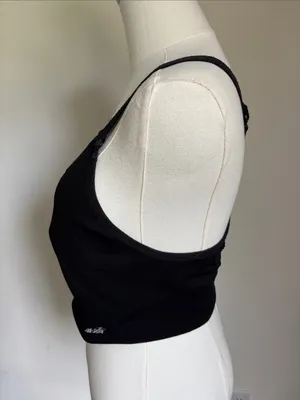 Avia Black Stretch Crop Sports Bra thumbnail 2