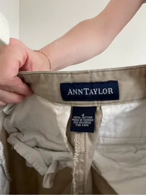 Vintage Ann Taylor Classic High-Rise Khaki Women’s Shorts thumbnail 6