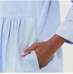 Tuckernuck Sky Blue Shirt Dress M thumbnail 3