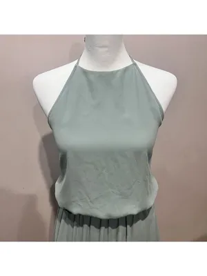 Show Me Your MuMu Dress Small Heather Halter Sage Crisp Wedding Resort Beach thumbnail 6