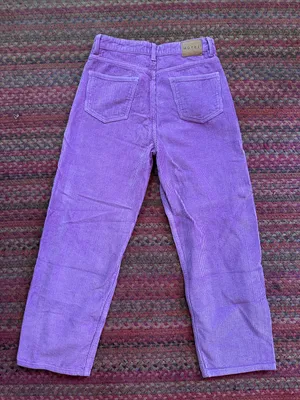 Motel Rocks LAVENDER PURPLE Corduroy High-Waist Pants thumbnail 5