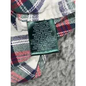 Ralph Lauren Flannel Lounge Shirt Women S Embroidered Logo Plaid Relax Sleep Top thumbnail 7