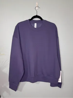 Lululemon Women’s Steady State Oversized Crew Sweatshirt Grape Mist XL NWT thumbnail 5