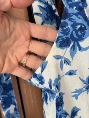 Abercrombie Mille Daphne maxi dress ruffle tiered midi bows cotton floral print tie straps thumbnail 6