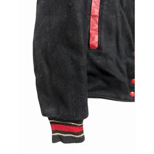 Vintage 80's Trophy Varsity Jacket‎ Black/Red Women's Size Medium Black thumbnail 8