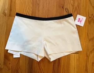 Courreges White micro Shorts with Black stripe NWT thumbnail 1