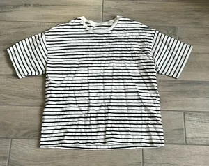 All saints oversized fit stripe tshirt thumbnail 1