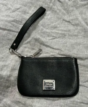 Lauren Ralph Lauren Black Leather Coin Purse Clutch Wristlet thumbnail 1