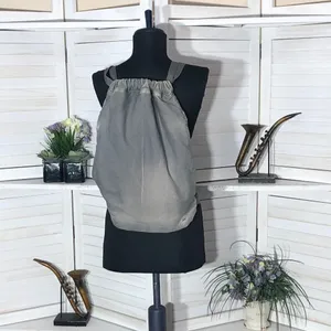 Y2K Goth Grunge Gray Canvas Backpack thumbnail 2