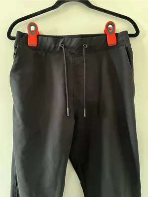 Abercrombie Black Pull On Jogger Pants Small Travel Comfy Minimalist Workout thumbnail 2