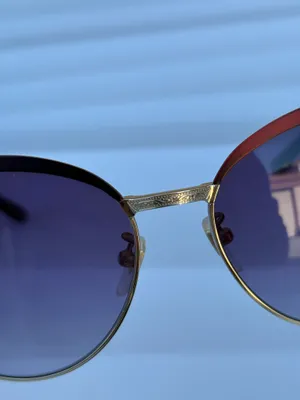 Gucci GG0074S Cat eye sunglasses gold metal frame purple gradient lenses thumbnail 14