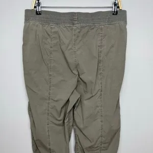 James Perse Utility Pant Large Green Cropped Drawstring Waist Casual Relaxed Fit thumbnail 7