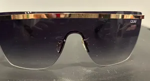 Quay Australia Gold Black Frameless Sunglasses thumbnail 1