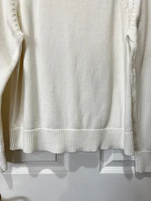 Quince Sweater Women's Ivory Organic Cotton knit Mock Neck Pullover Size XS thumbnail 4