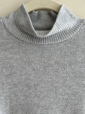 Lucky Brand Mockneck Heather Grey Cozy Stretch Sweater Top, Size Small thumbnail 11