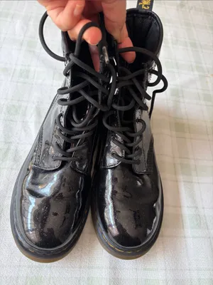 Dr. Martens Black Sparkle Patent Lace-Up Boots thumbnail 8