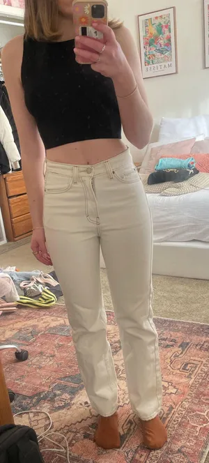 BDG white cowboy jeans thumbnail 1