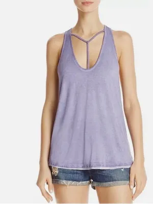 Free People We The Free Lavender Amelia Strappy Front Tank Top Size Small thumbnail 2