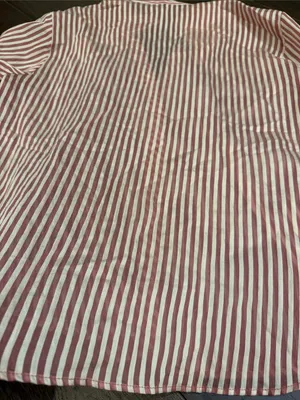 Zara Striped Pink & Cream Button-Up Women's Shirt Size XL NWT - C30-138 thumbnail 7