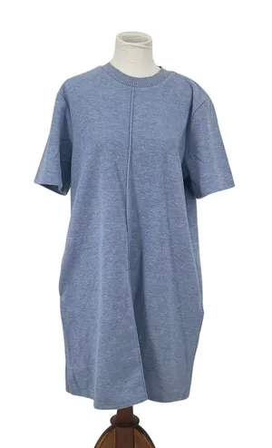 NWT Steve Madden Short Sleeve Sweater Dress Baby Blue‎ L thumbnail 1