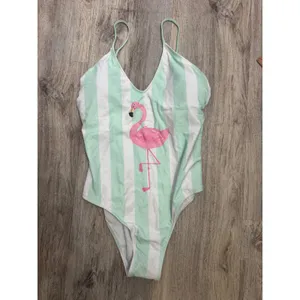 Sugar Coast by Lollis‎ Swim Flamingo Striped One Piece Swimsuit Women Size Small thumbnail 2