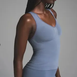 SKIMS NWOT Seamless Sculpt Tank Top Sz Medium Color Steel Blue thumbnail 2