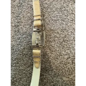 Dame Genuine Snakeskin Women's Yellow Belt Deco Gold Silver Hook Buckle‎ thumbnail 7
